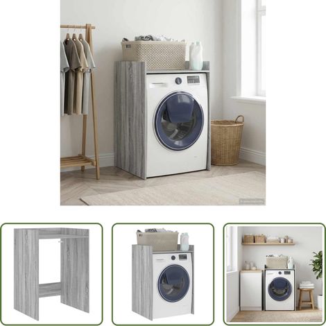 vidaXL Badezimmer-Schrank -  Waschmaschinen-Schrank Graues Sonoma 67,5 x 62 x 97 cm