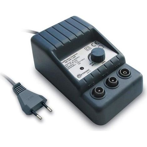 Métronic 440113 Amplificateur d'intérieur à réglage de gain 2 sorties TV
