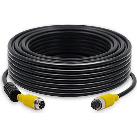 Câble vidéo DVR 4 broches pour voiture, caméra de recul, câble d'extension pour voiture et camion (30 m) (1/5)