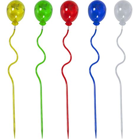 5x LED luce esterna a innesto luce giardino luce crepuscolare sensore colorato H 60 cm (1/5)
