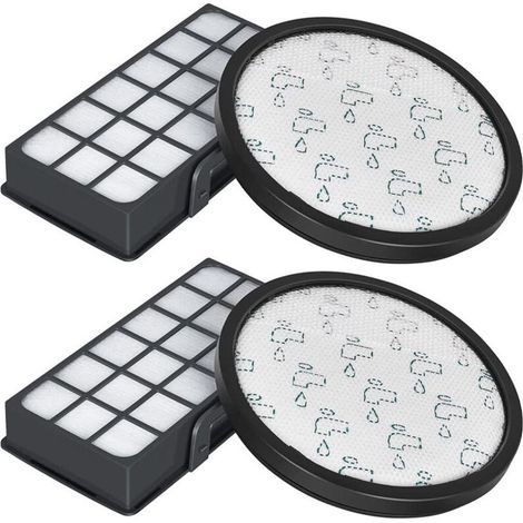 Paquete de 2 filtros para aspiradoras ciclónicas Rowenta Silence Force RO6984EA, RO6941EA, RO6963EA, RO6921EA, RO6971EA, RO6993EA (modelo RO69XX). Filtro para Rowenta X-Trem Power Cyclonic ZR006001. (1/4)
