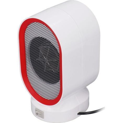 Mini radiateur électrique portable, 400 W, idéal pour la maison, le bureau ou les logements étudiants, couleur rouge, avec prise européenne, 220 V. (1/5)