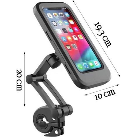 1 Support Téléphone Moto,Étanche,Rotation 360°,Scooter,Avec Étui Pluie (1/4)