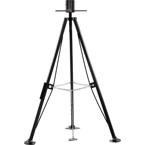 Stabilisateur trépied pour sellette d'attelage, capacité de charge de 2268 kg (5000 lb), hauteur réglable de 89 à 145 cm (35 à 57 po), béquille trépied pour caravanes à sellette, camping-cars et carav (1/5)