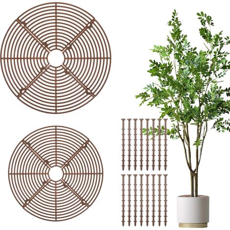 Lot de 2 grilles de protection pour pot de fleurs, protection des plantes, grille ronde pour plantes, enfants, animaux domestiques (1/5)