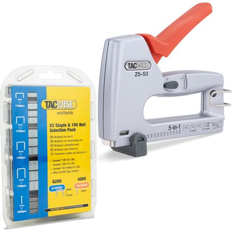 Tacwise 1748 Z5-53 Heavy Duty 5-in-1 Stapler Tacker + 10,200 Staples + Nails (1/5)
