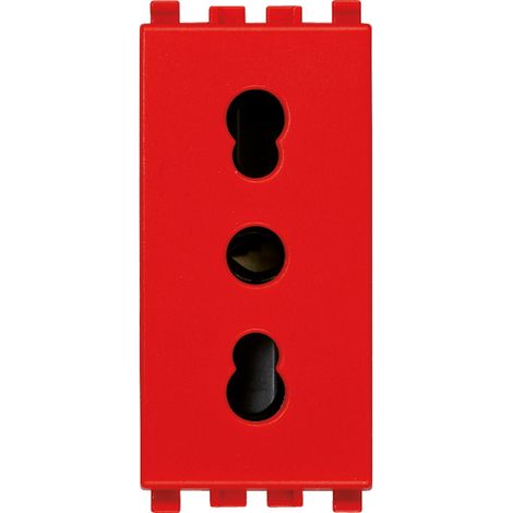 VIMAR - 20203.R 2P+T 16A P17/11 rote Steckdose