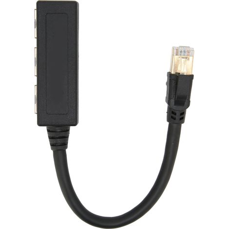 Adaptateur Ethernet RJ45, rallonge 1 à 3 ports, excellente connexion, transmission optimale du signal, adaptateur de prise Ethernet