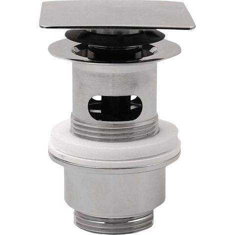 Sapho Accesorios Omp Tea - Válvula de desagüe cerrable 1 1/4, para lavabos con rebosadero, ClickClack, cromo 8540.360.5 (1/3)