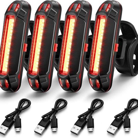 Bike Tail Light Ultra Bright Bicycle Rear Light USB Rechargeable LED Safety Lamp Cycling Night Riding Essential (1/5)