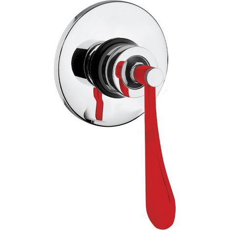 Monomando de ducha empotrado de 1 salida con maneta roja Mamoli Paola&TheBathroom 394600000C21  Roja