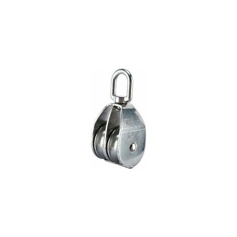 Doppelter Flaschenzug aus Edelstahl 304 mit Drehhaken (M50) - Crezuo (1/4)