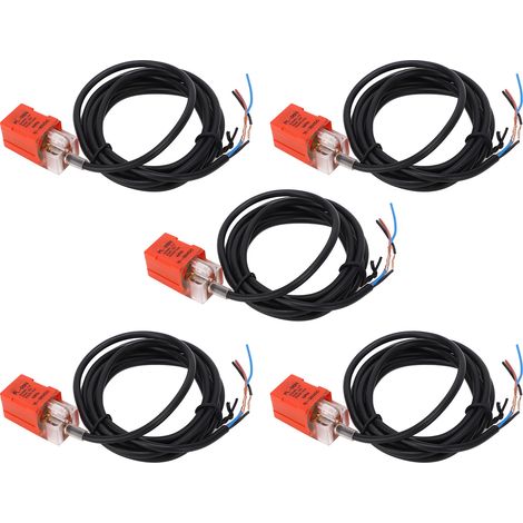 5 interrupteurs de proximité NPN normalement ouverts, fréquence de réponse de 100 Hz, indice de protection IP65, capteur de proximité DC 10-30 V, 200 mA (1/5)