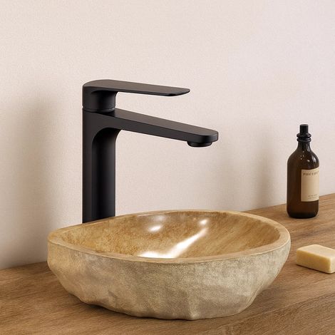 Exagonshop Miscelatore alto per ciotola senza scarico in ottone (1/3)
