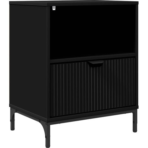 Maison Exclusive - Nachttisch Schwarz 49 x 36 x 61 cm Holzwerksto (1/5)