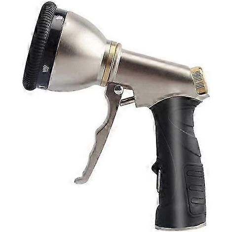 Garden Hose Nozzle Heavy Duty Metal Hose Nozzle with 9 Spray Patterns Leak-proof (1/5)