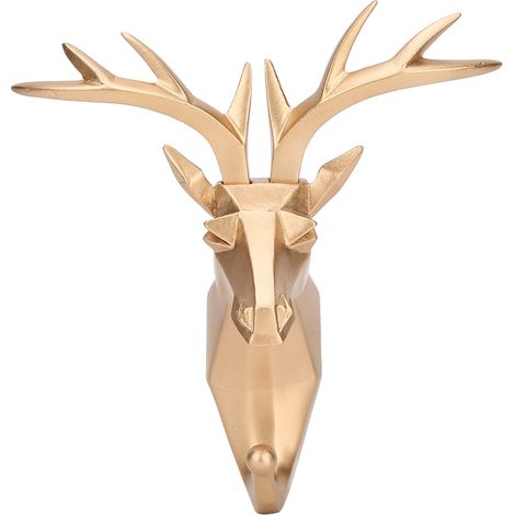 Einzigartiger europäischer Stil, Tierform aus Kunstharz, Handtuchhaken zum Aufhängen an der Badezimmerwand, Badezimmerdekoration, Hirsch (1/5)