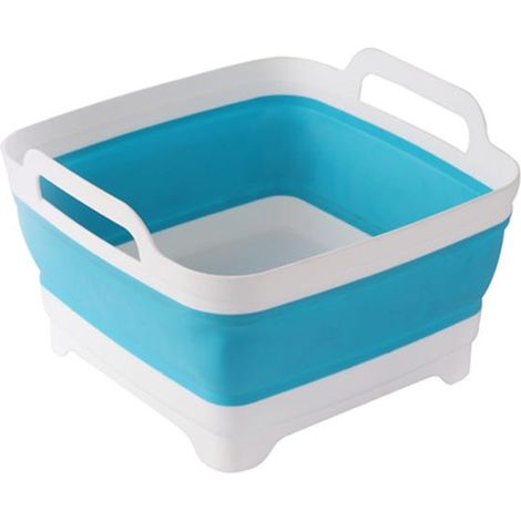 Pliant Fruits Légumes Lavabo Lavabo Pliable Plat Évier Portable Camping Plat Baignoire Évier Vidange Panier,30,5 x 30,5 x 17 cm (1/5)
