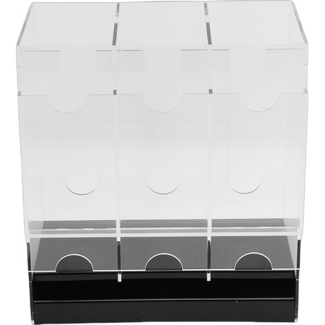 Distributeur Booster Pack 3 Fentes Acrylique Présentoir Cartes – Organisateur Base Noire Cartes Trading Sports (1/5)