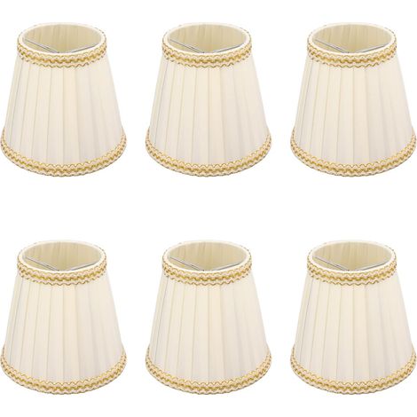 6 Pièces Bougie Abat-Jour Clip sur Tambour Abat-Jour pour Lustre Bougie Ampoules,A (1/5)