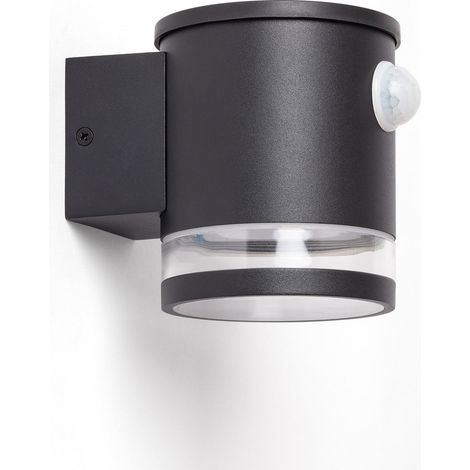 Applique Murale Extérieure Solaire LED Aluminium avec Détecteur de Mouvement Draco Noir
