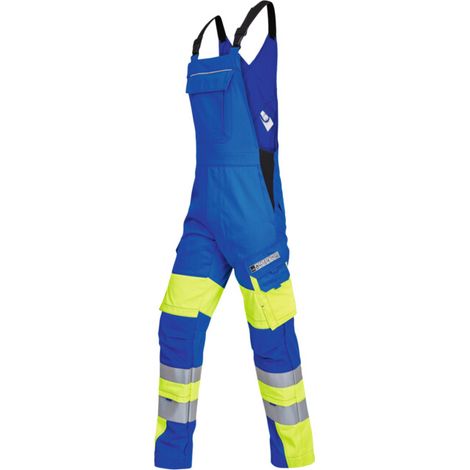 [NEUWERTIG] Rofa Latzhose Arbeitshose Multinorm Herren Kornblau Gelb Größe 48 Vis Line B-Ware