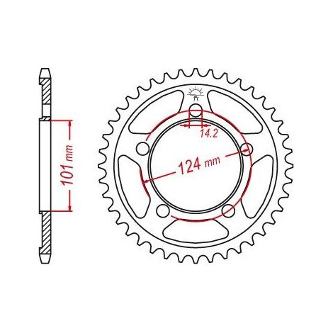 Couronne Acier KTM - 525 - 41 Dents - Similaire JTR898 - Made in Germany