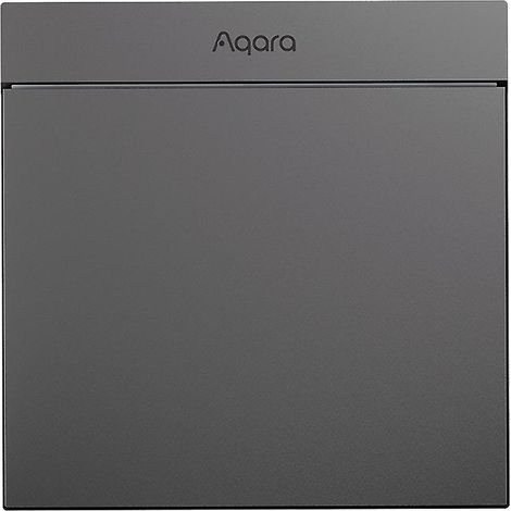Aqara Smart Wandschalter H1M Neutral MARS-Tech Funk-Lichtschalter mit Zigbee 3.0 Mehrfachsteuerung – 1 Taste – Grau