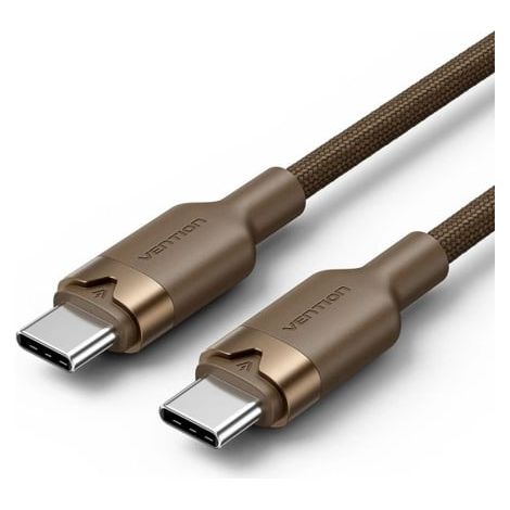 Cable USB 2.0 Tipo-C 3A Vention TRDJF/ USB Tipo-C Macho - USB Tipo-C Macho/ Hasta 60W/ 480Mbps/ 1m/ Oro Desierto