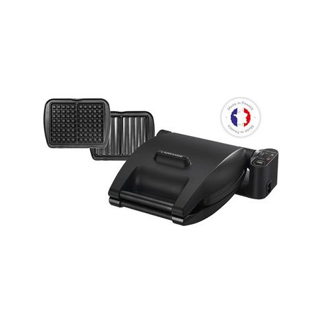 Lagrange 019462 Gofrera eléctrica negra con dos placas
