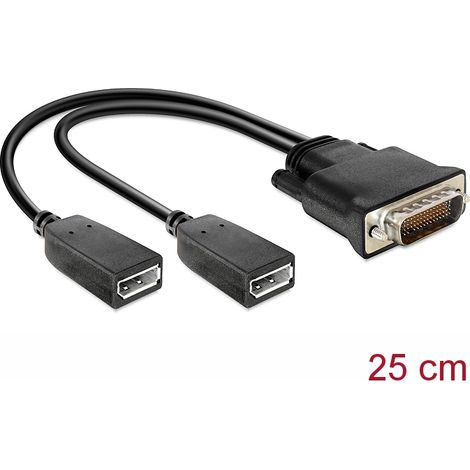 Adaptador DMS-59 macho 2 x DP hembra 25 cm
