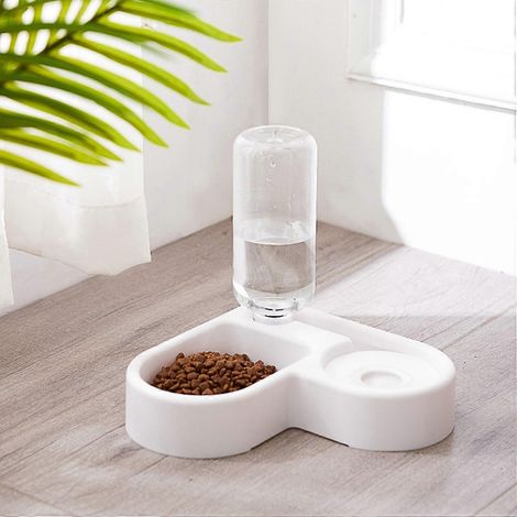 Ensemble de gamelles doubles pour chiens et chats avec abreuvoir automatique pour la maison (1/2)
