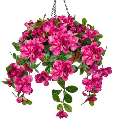 Kunstblume Morning Glory Hängegeranie künstliche Blumen Dekopflanze 70 cm (1/5)