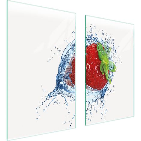 PLAQUE DE PROTECTION EN VERRE POUR POÊLE 75x52 FRAISE (1/5)