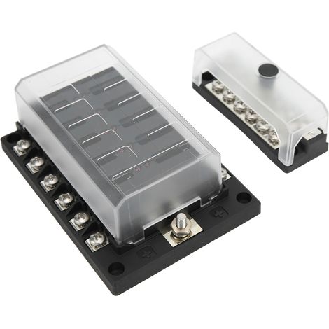 Boîtier porte-fusibles 12 voies avec voyant LED 100A résistant à la chaleur pour voiture, camping-car, bateau, yacht, 10-32V (1/5)