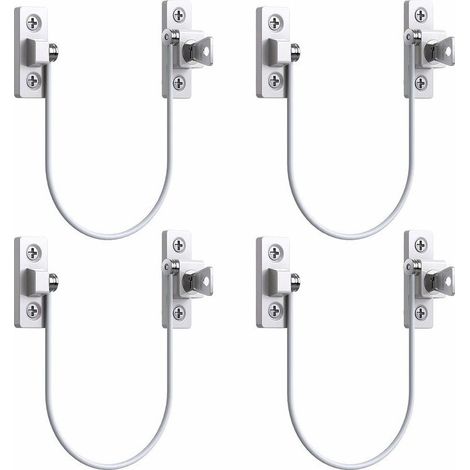 4 pièces de limiteur de sécurité pour fenêtre/porte UPVC avec clé et vis ---