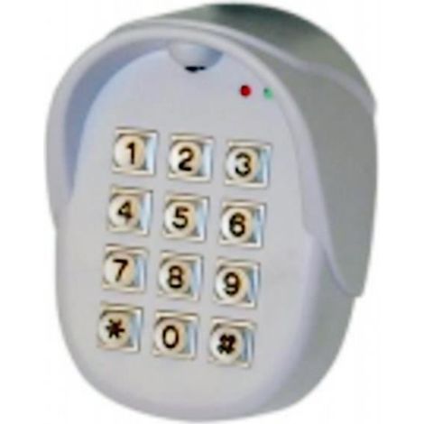 Clavier radio à codes 9V - 1 code maître - 8 codes esclaves - boîtier en plastique