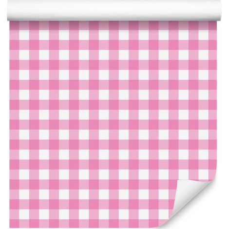 Papier peint à motif rose poudré, centre rose poudré 50x1000 cm (1/5)