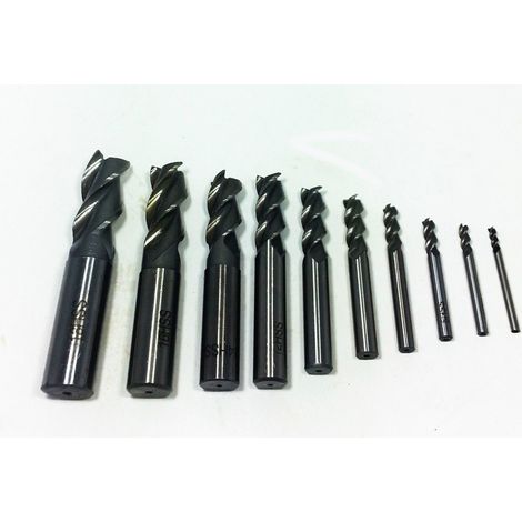 FRESE 4 TAGLIENTI HSS TESTA PIANA 3-18mm FRESA FRESATRICE TORNIO 10pz