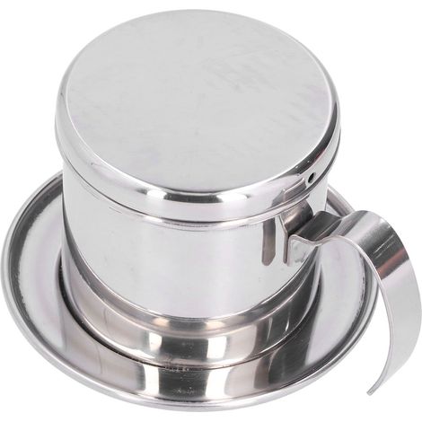 Cafetière vietnamienne traditionnelle en acier inoxydable réutilisable pour cafés. Filtre à café vietnamien. Cafetière traditionnelle en acier inoxydable réutilisable pour cafés. (1/5)