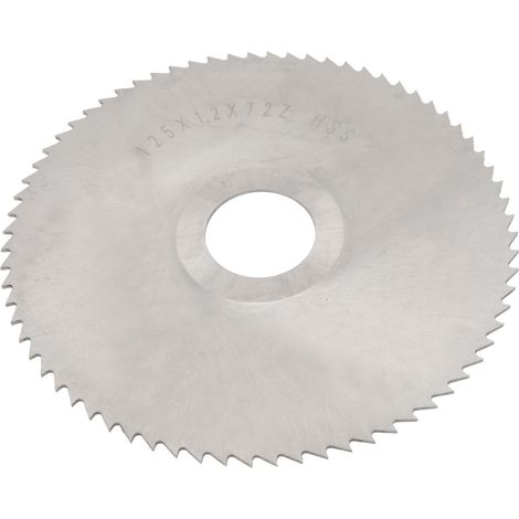 Lame Scie Circulaire Carbure 125x1,2x27mm 72 Dents Disque Tronçonnage Acier Rapide Outil Fraisage Bois Métal (1/5)