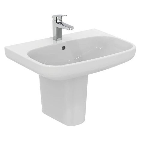 Waschbecken 65x48 cm aus glänzend weißer Keramik - Ideal Standard I Life A - mit Kolonne