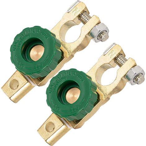 Battery quick disconnect switch, cutoff/stop switch, main battery switch for boat, car, truck, camper van, tractor, vehicles (pack of 2) (1/5)