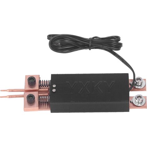 Marqueur de soudure par points intégré à main avec double ressort et broches concentriques, pour batterie, 4-12V CC, cuivre rouge, ABS, livré avec clé hex (1/5)