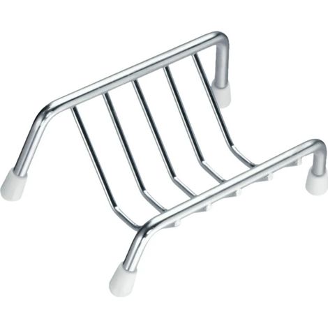 Portasapone su gambe in acciaio inox 100x60x40mm. (1/2)