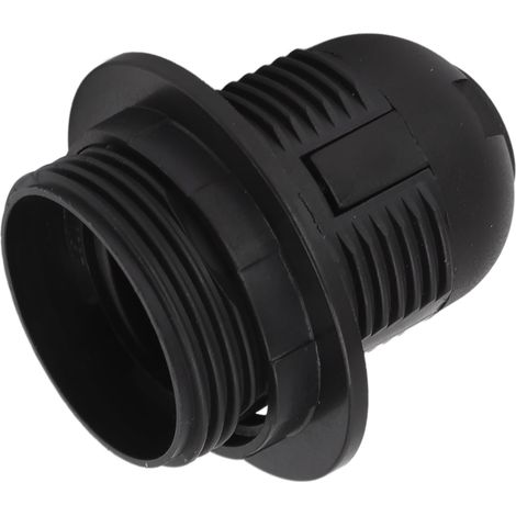 Douille de Base Lumineuse E27, Support de Lampe pour éviter les Hautes Températures avec Manchon de Lampe, Installation Facile pour le Bricolage, Matériau ABS, Noir (1) (1/5)