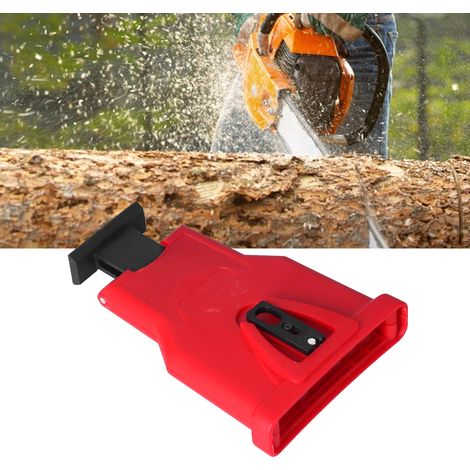 Aiguiseur de Chaîne pour Tronçonneuse Outil de Meulage Pierre Convient pour Chaînes 14/16/18/20 Pouces Boîtier Rouge - KZQ (1/5)