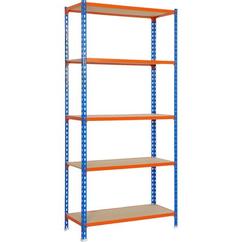 ÉTAGÈRE S/T 5B BLEU/ORANGE - 20X10X40 (1/9)