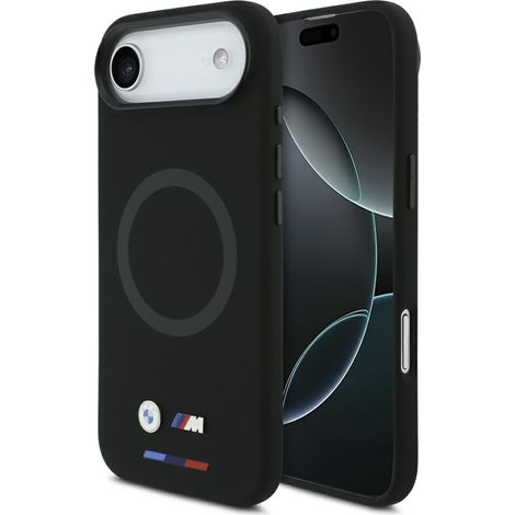 Étui MagSafe BMW M Silicon Logo pour iPhone Air Noir (1/5)