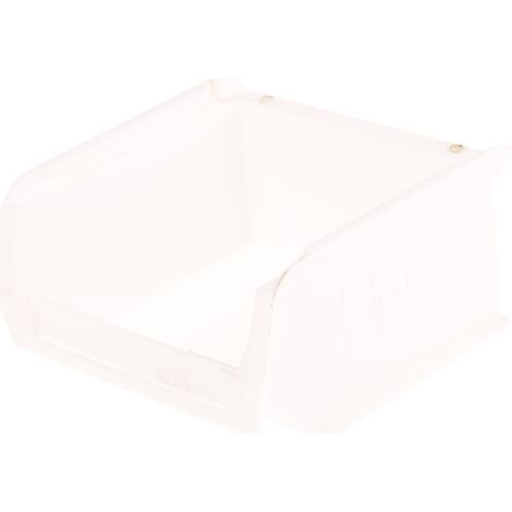 Bac de rangement RS PRO Blanc en PP, 50mm x 100mm x 90mm ( Prix pour Paquet de 20 )